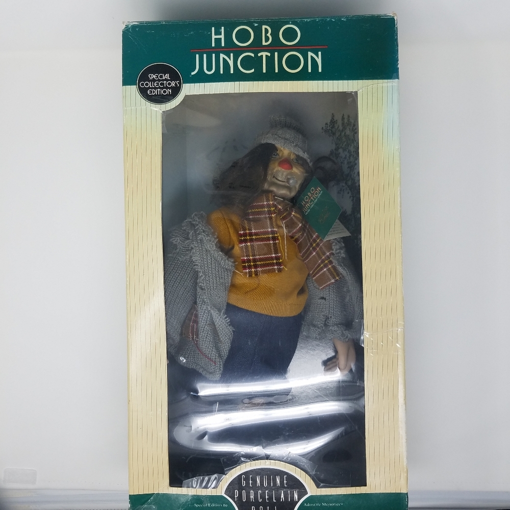 Vintage Anco Hobo Junction Collectables Porcelain Doll " Camp Fire Charlie"